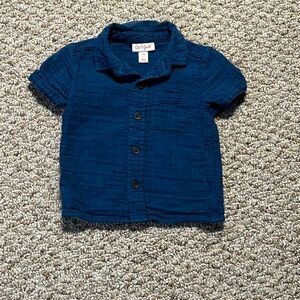 Cat & Jack blue button down shirt 12m
